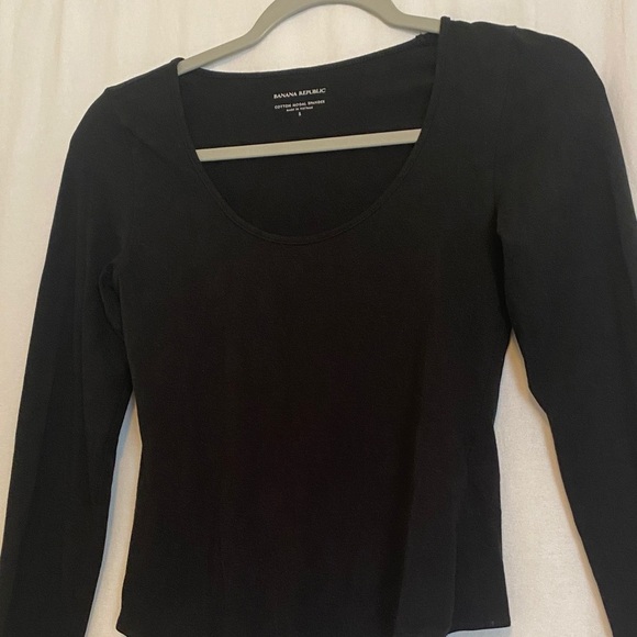 Banana Republic Black Scoop Neck Bodysuit - Picture 4 of 5